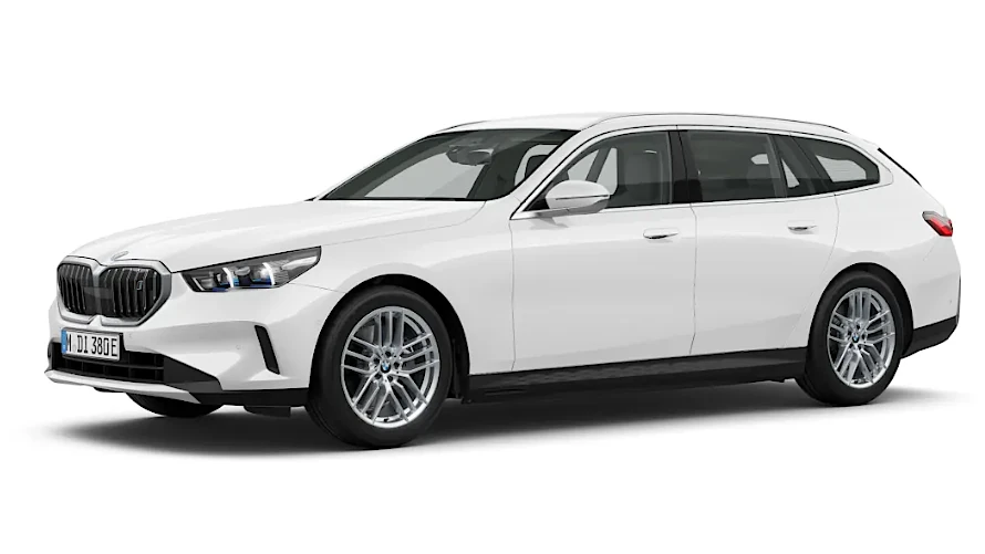 BMW i5 Turing in weis auf weis.